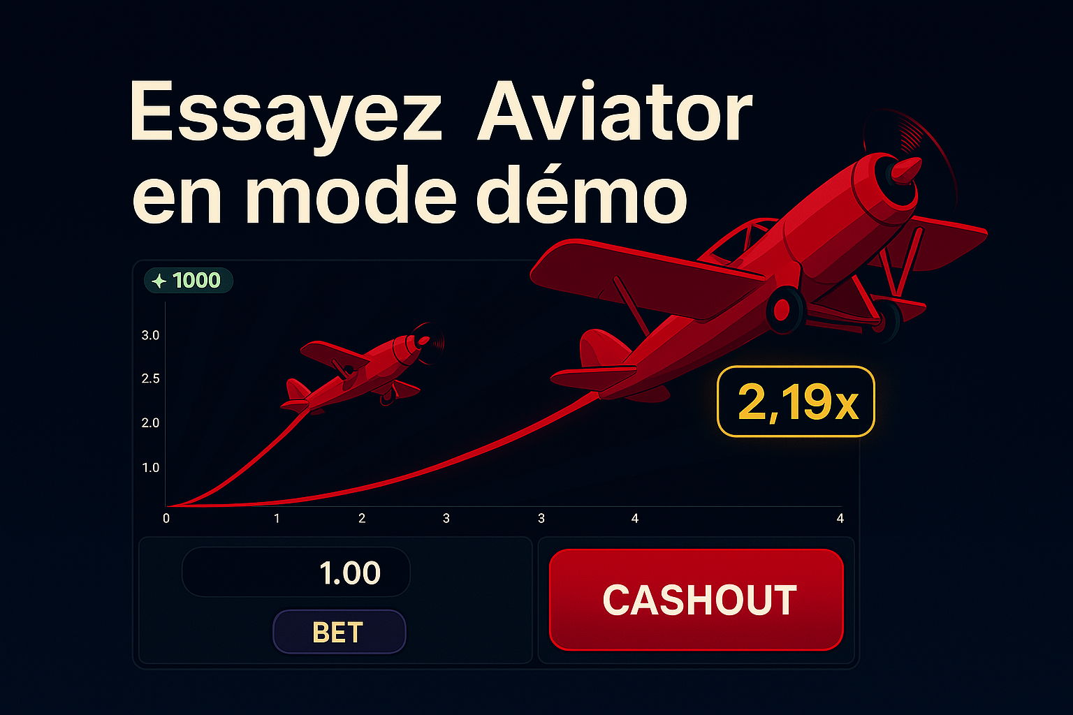 Aviator en mode démo